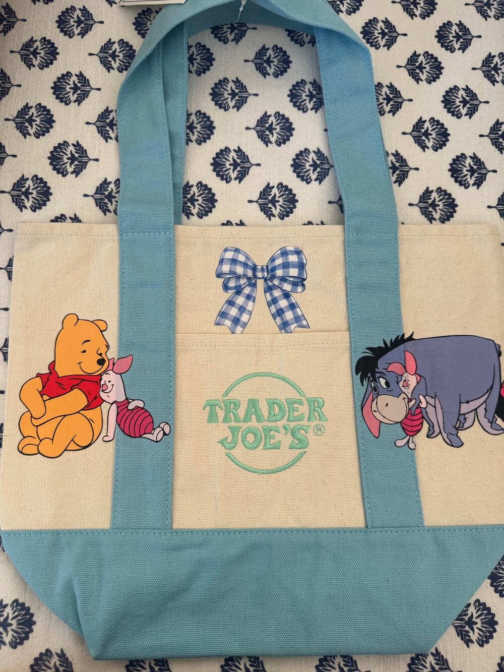 Disney Winnie the Pooh Double Sided Custom Made Trader Joes Mini Tote